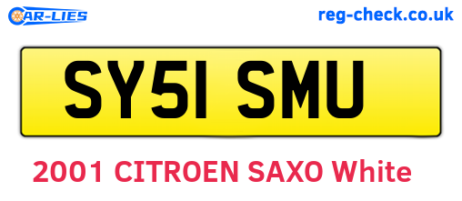 SY51SMU are the vehicle registration plates.