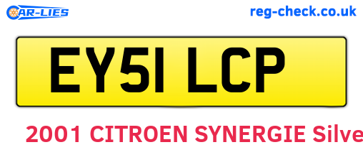 EY51LCP are the vehicle registration plates.