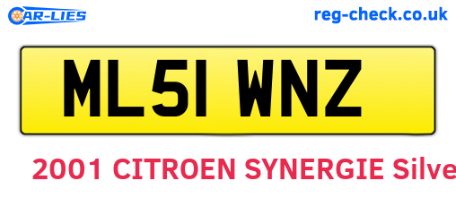 ML51WNZ are the vehicle registration plates.