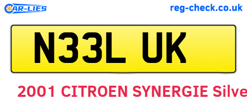 N33LUK are the vehicle registration plates.