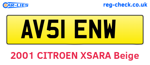 AV51ENW are the vehicle registration plates.