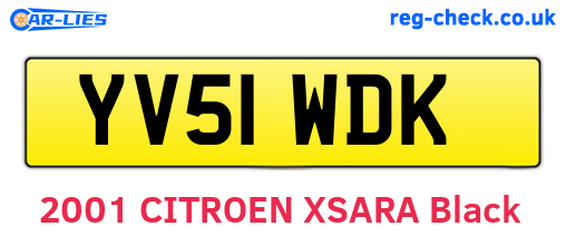 YV51WDK are the vehicle registration plates.