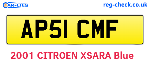 AP51CMF are the vehicle registration plates.