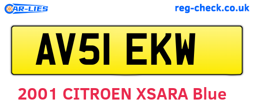 AV51EKW are the vehicle registration plates.