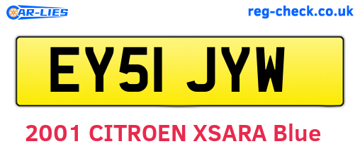 EY51JYW are the vehicle registration plates.