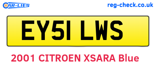 EY51LWS are the vehicle registration plates.