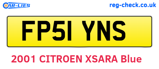 FP51YNS are the vehicle registration plates.