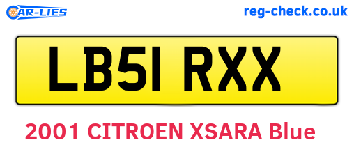 LB51RXX are the vehicle registration plates.