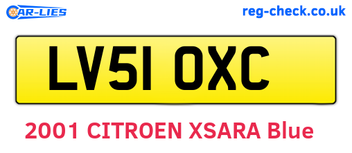 LV51OXC are the vehicle registration plates.