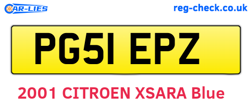 PG51EPZ are the vehicle registration plates.