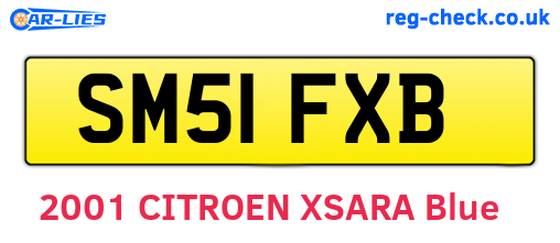 SM51FXB are the vehicle registration plates.