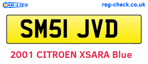 SM51JVD are the vehicle registration plates.