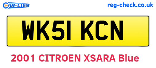 WK51KCN are the vehicle registration plates.