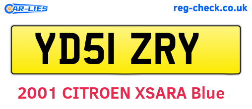 YD51ZRY are the vehicle registration plates.