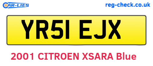 YR51EJX are the vehicle registration plates.