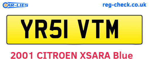 YR51VTM are the vehicle registration plates.