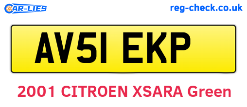 AV51EKP are the vehicle registration plates.
