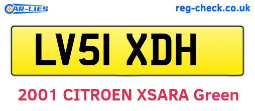 LV51XDH are the vehicle registration plates.
