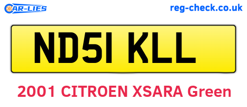 ND51KLL are the vehicle registration plates.