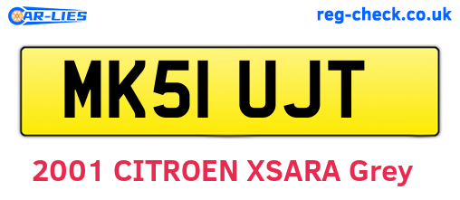 MK51UJT are the vehicle registration plates.