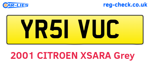 YR51VUC are the vehicle registration plates.