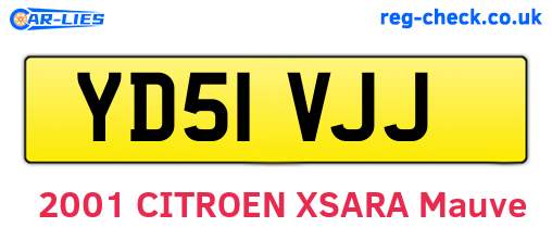 YD51VJJ are the vehicle registration plates.