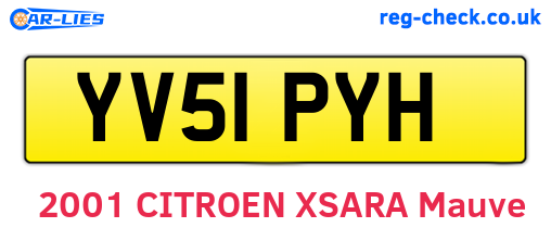 YV51PYH are the vehicle registration plates.