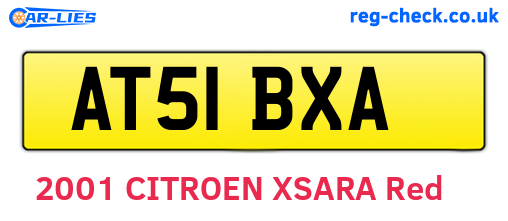 AT51BXA are the vehicle registration plates.