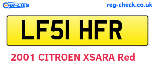 LF51HFR are the vehicle registration plates.