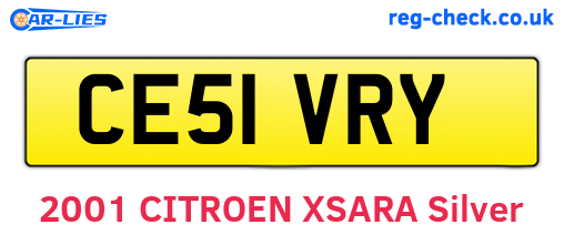 CE51VRY are the vehicle registration plates.