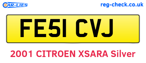 FE51CVJ are the vehicle registration plates.