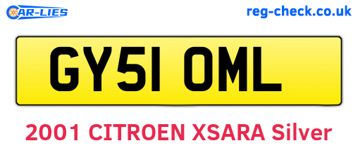 GY51OML are the vehicle registration plates.