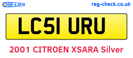 LC51URU are the vehicle registration plates.