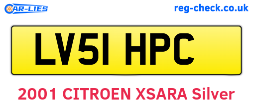 LV51HPC are the vehicle registration plates.
