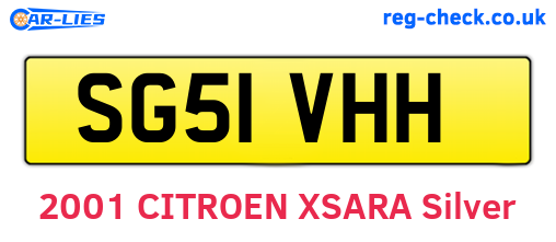SG51VHH are the vehicle registration plates.