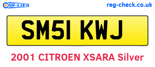 SM51KWJ are the vehicle registration plates.