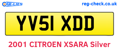 YV51XDD are the vehicle registration plates.