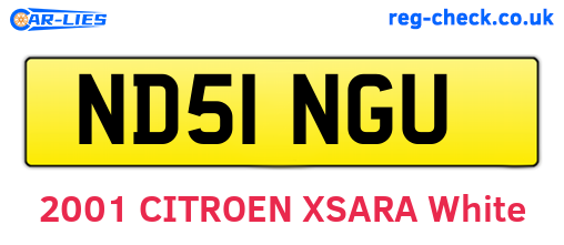 ND51NGU are the vehicle registration plates.
