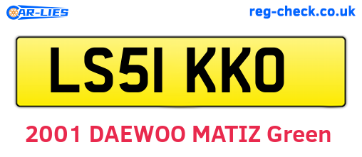 LS51KKO are the vehicle registration plates.
