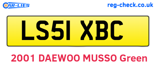 LS51XBC are the vehicle registration plates.