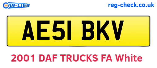 AE51BKV are the vehicle registration plates.