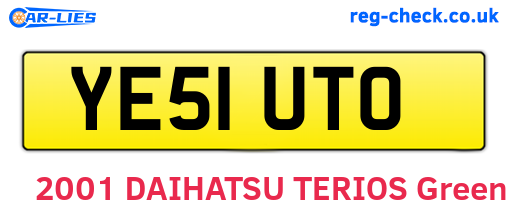 YE51UTO are the vehicle registration plates.
