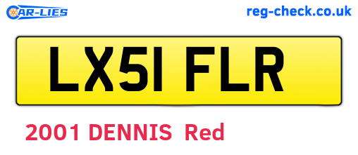 LX51FLR are the vehicle registration plates.
