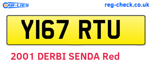 Y167RTU are the vehicle registration plates.