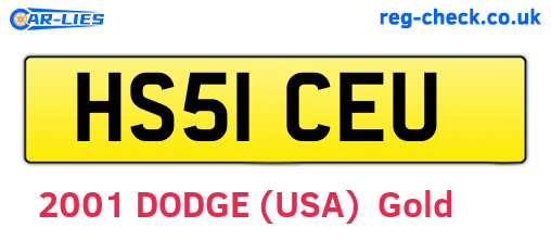 HS51CEU are the vehicle registration plates.