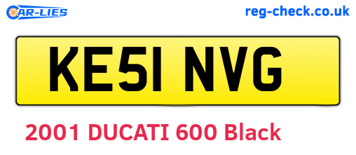 KE51NVG are the vehicle registration plates.