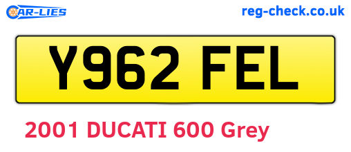 Y962FEL are the vehicle registration plates.