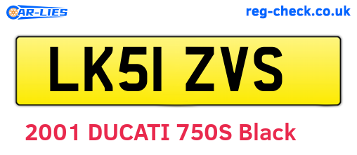 LK51ZVS are the vehicle registration plates.