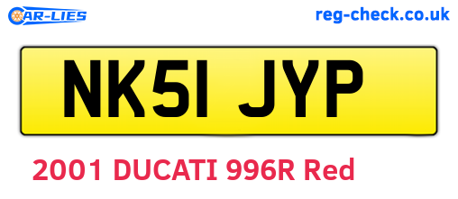 NK51JYP are the vehicle registration plates.