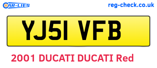 YJ51VFB are the vehicle registration plates.